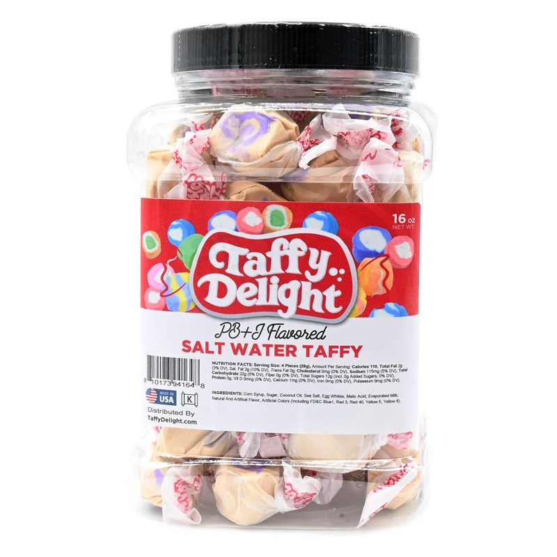 Taffy Delight Salt Water Taffy (16Oz, Pb&J Flavored)