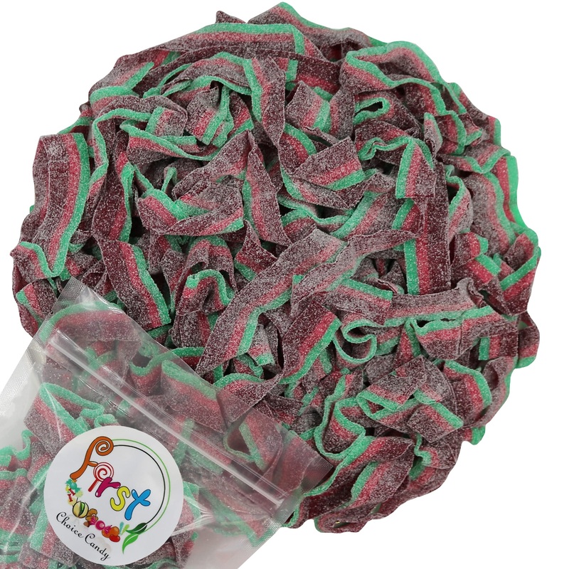 Variety Color Sour Gummy Belts (Watermelon, 2 Lb)