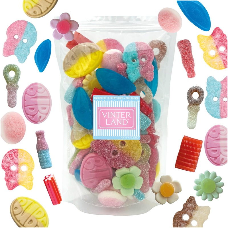 Vinterland – Bubs Swedish Candy Mix (1.2 Pounds) – Assorted Swedish Candy Bubs Godis – Big Bubs Ovals & Big Swedish Candy Skulls