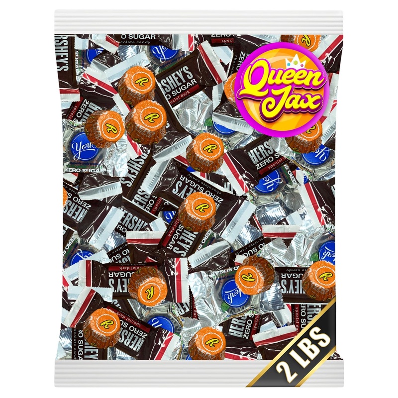 Zero Sugar Chocolate Assorted – Bulk Candy – 4 Pound Bag – Sugar Free – Miniature Cups – Peppermint Patties – Special Dark