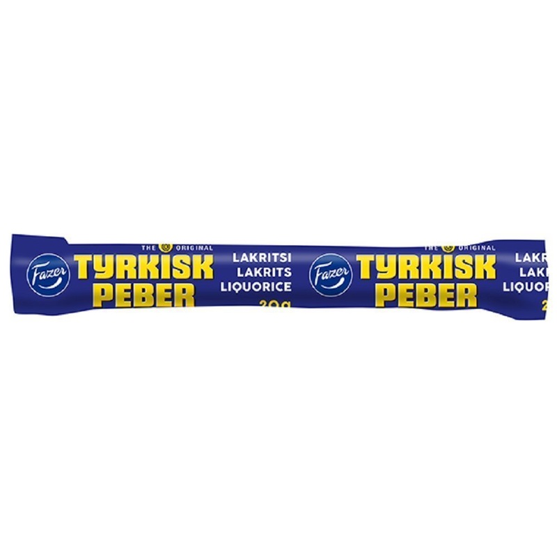 10 Sticks X 20G Of Fazer Lakritsi Tyrkisk Peber – Original – Finnish – Filled – Black Liquorice (Licorice) – Candies – Sweets