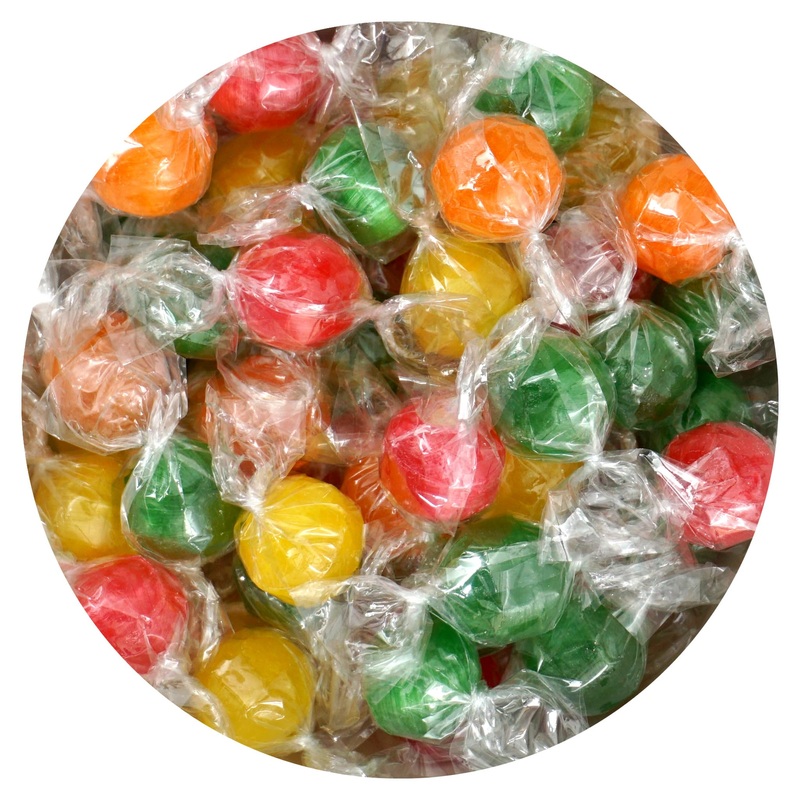 Assorted Sour Candy Balls, 1 Pound Bulk Candy (Approx. 75 Pcs.), Individually Wrapped Old Fashioned Hard Candy, Fruit Balls Cand