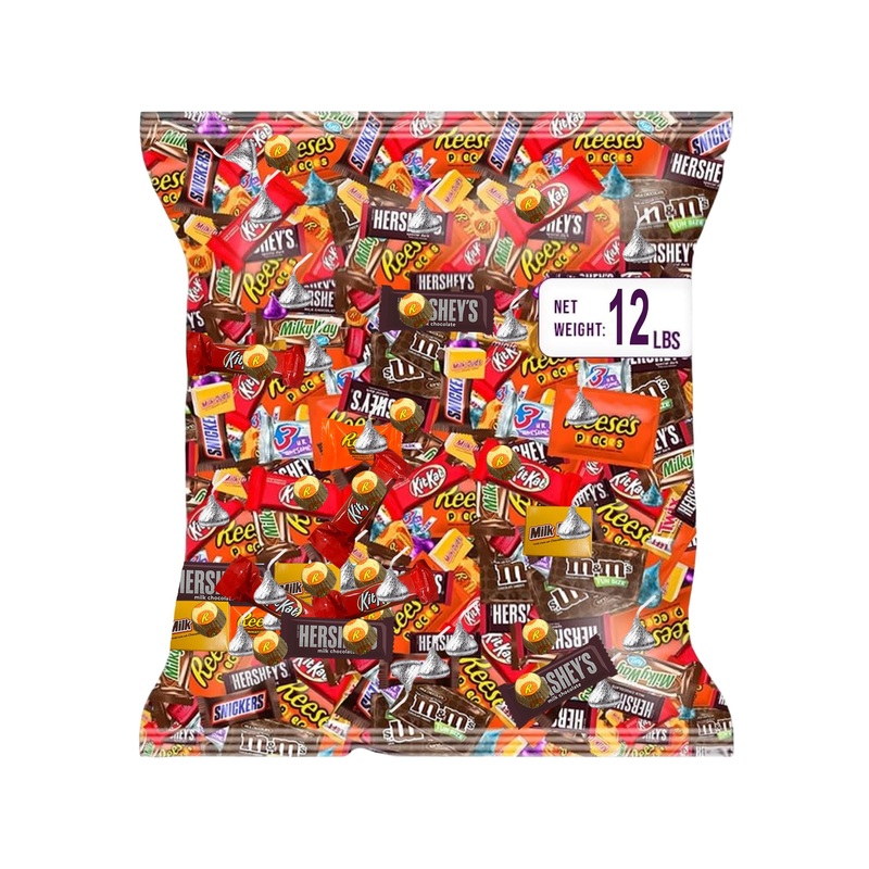 Bulk Chocolate Assortment Variety Pack – Chocolate Candy Variety Pack – 12 Lb Bag Of Mixed Bulk Chocolate, Milk Chocolate, Dark
