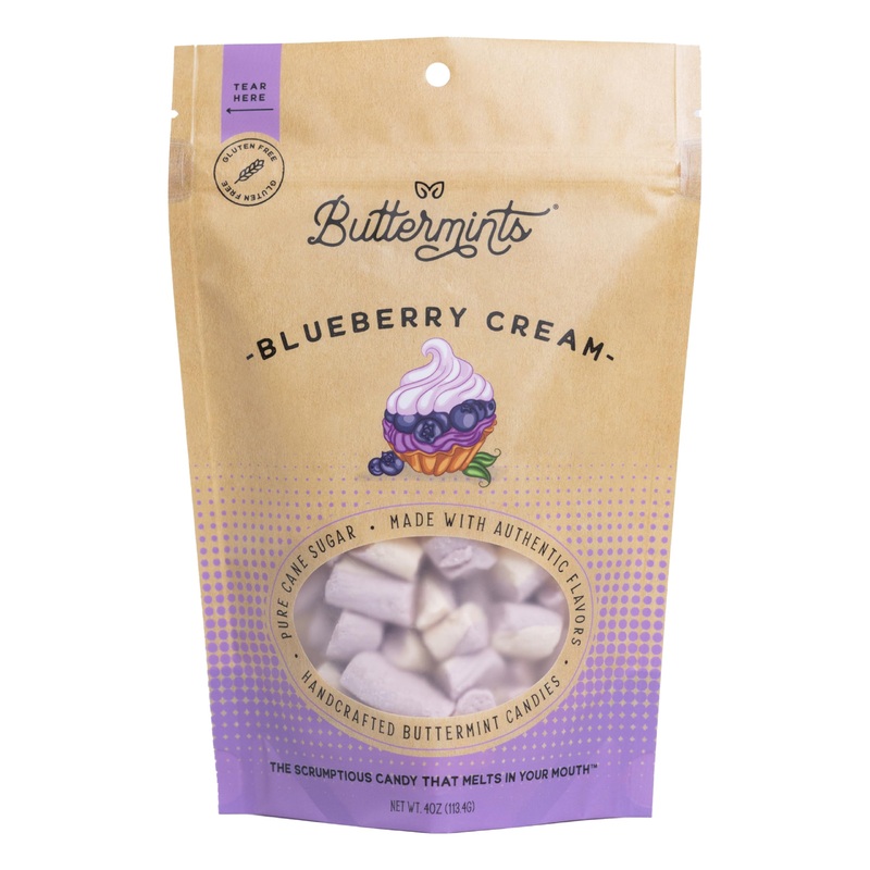 Buttermints Blueberry Cream, Butter Mints Gluten-Free Candy Soft Butter Taste, Unexpectedly Scrumptious (4 Servings)