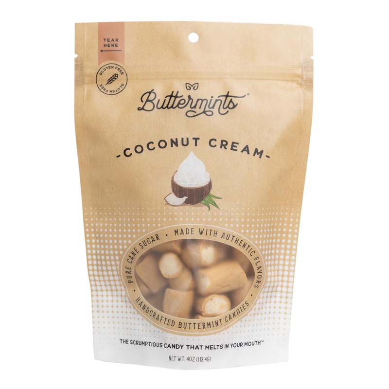 Buttermints Coconut Cream, Butter Mints Gluten-Free Candy Soft Butter Taste, Unexpectedly Scrumptious (4 Servings)