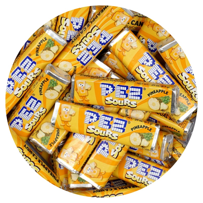 Candy Refills, Sour Pineapple Flavor, 4 Pound Bulk Bag (Approx. 160 Pieces), Candy Wrapped