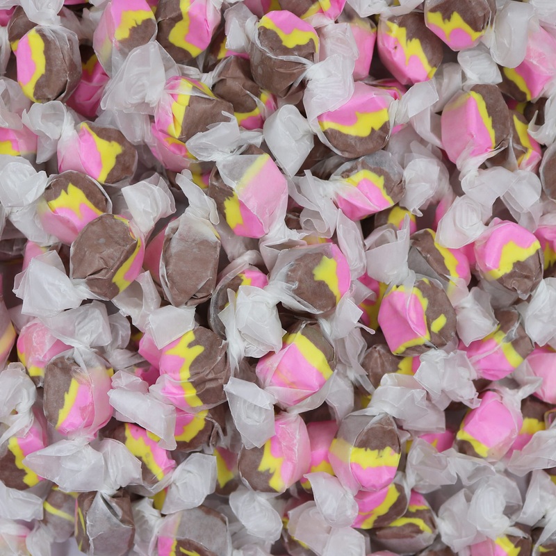 Gourmet Soft And Chewy Salt Water Taffy Candies – Individually Wrapped – Bulk Bags (Banana Split, 5 Pound (Pack Of 1))
