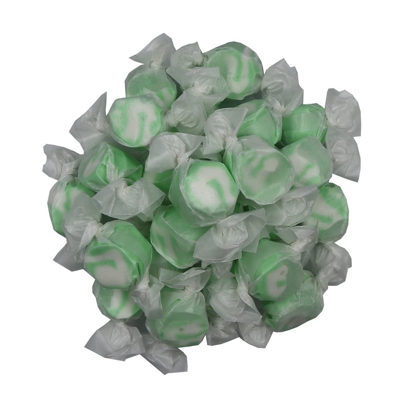 Gourmet Soft And Chewy Salt Water Taffy Candies – Individually Wrapped – Bulk Bags (Spearmint, 5 Pound (Pack Of 1))