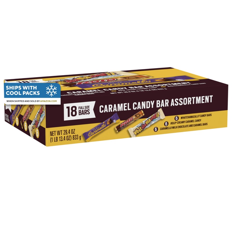 Hershey Assorted Caramel Candy Box, 29.4 Oz (18 Pieces)