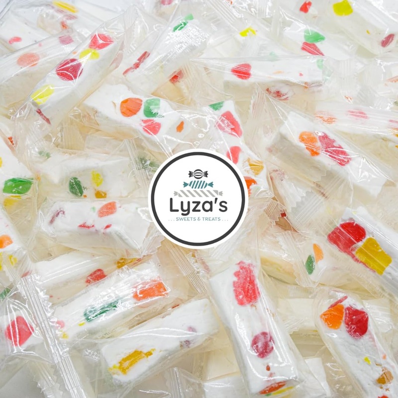 Italian Jujube Nougat Candies – Soft & Chewy With Fruity Jelly Beans Gift – Bulk Bags By Lyza’S Sweets & Treats (2.2 Lb, Origina