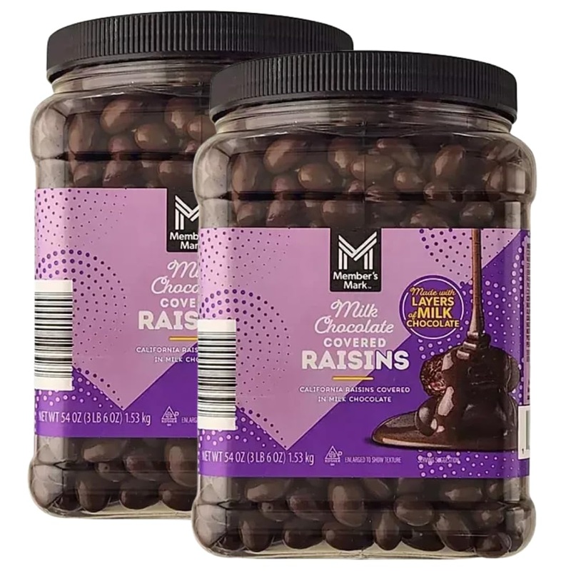 Milk Chocolate Covered Raisins, 54 Oz (2 Pack)