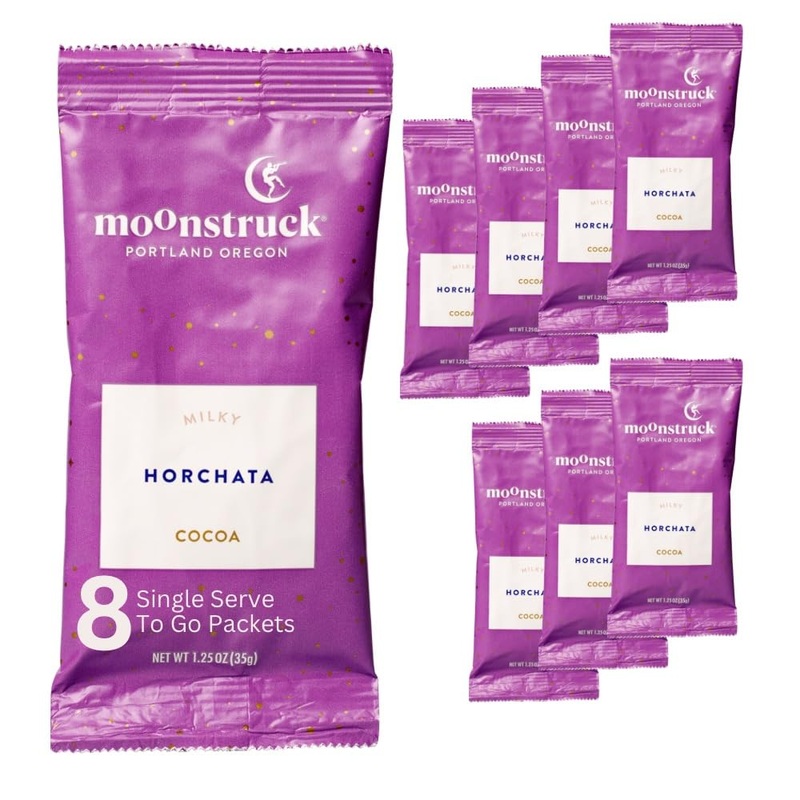 Moonstruck Chocolate Single Serve Horchata Hot Chocolate Packets, 8 Count (Pack Of 1)
