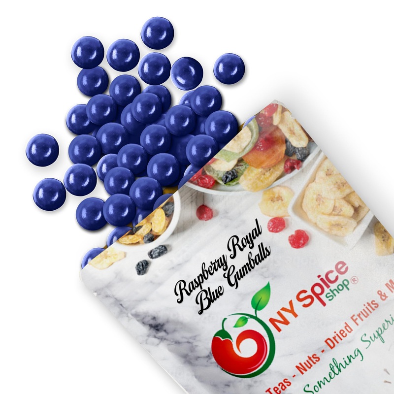 Ny Spice Shop Raspberry Royal Blue Gumballs – 1 Pound Gumballs For Gumball Machine – Chewing Gum Dubble Bubble Gumballs – Fruit