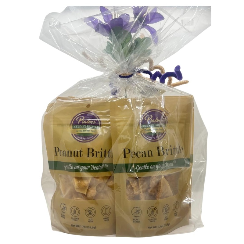 Psalms Brittle Fabulous Five Bundle | Pecan, Peanut And Mixed Nuts Brittle | Gluten Free, Light And Crispy, Teeth Friendly, Home