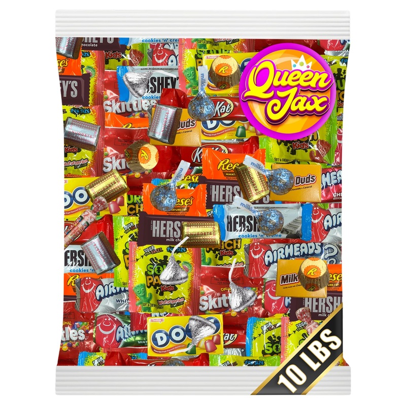 QUEEN JAX Chocolate and Candy Variety Pack – 10 LB Assorted Chocolates – Individually Wrapped Bulk Mix