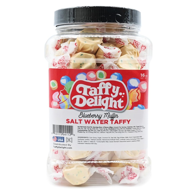 Taffy Delight Salt Water Taffy (16Oz, Blueberry Muffin)