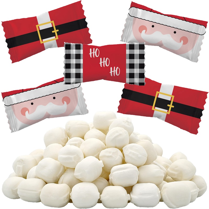 The Dreidel Company Santa Buttermints Buttermints, Mint Candies, After Dinner Mints, Butter Mint Candy, Fat-Free, Individually W