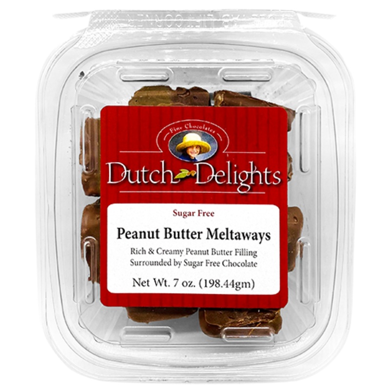 Dutch Delight Sugar Free Peanut Butter Meltaway 7 oz. Tub