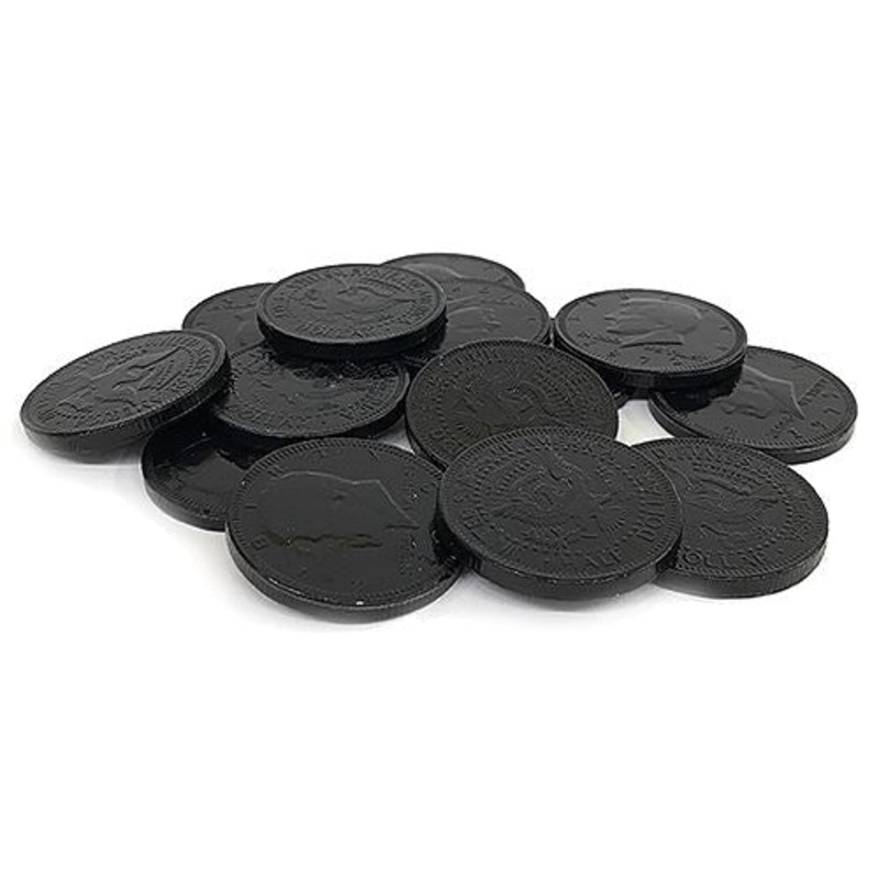 Fort Knox Black Milk Chocolate Coins – 1 LB Mesh Bag