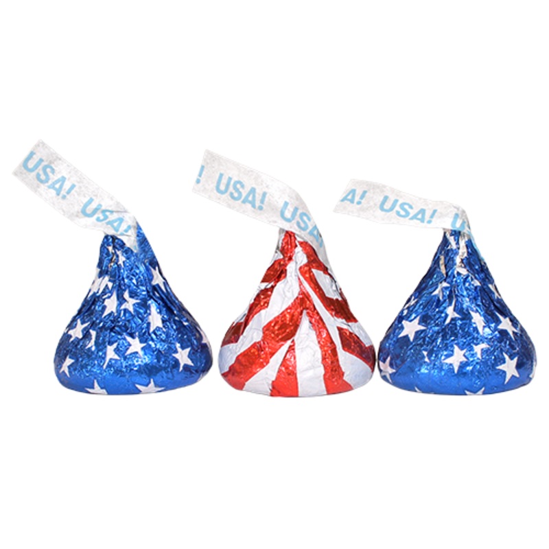 Hershey’s Milk Chocolate Patriotic Foil Kisses 3.25 lb. Bulk Bag