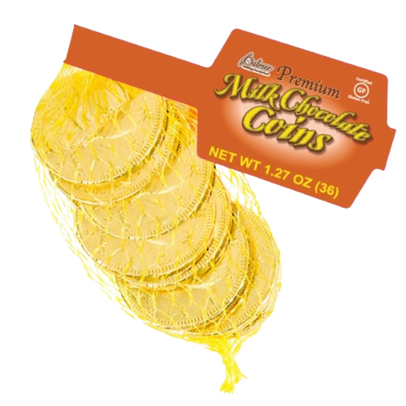 Palmer Milk Chocolate Coins 1.27 oz. Mesh Bag
