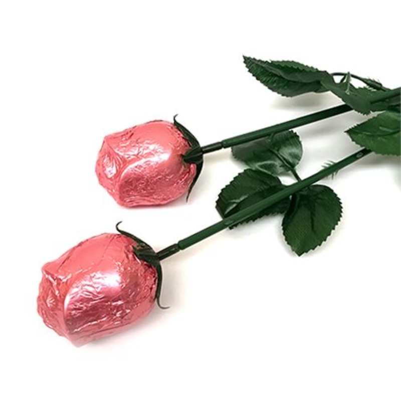 Pink Foiled Belgian Chocolate Color Splash Roses