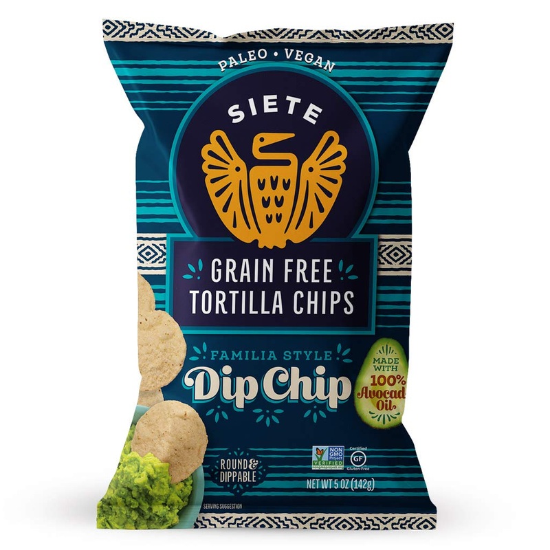 Siete Grain Free Tortilla Chips | Gluten Free Chips | Paleo & Vegan Snacks | Non Gmo | Dip Chip, 5 Ounce (Pack Of 12)