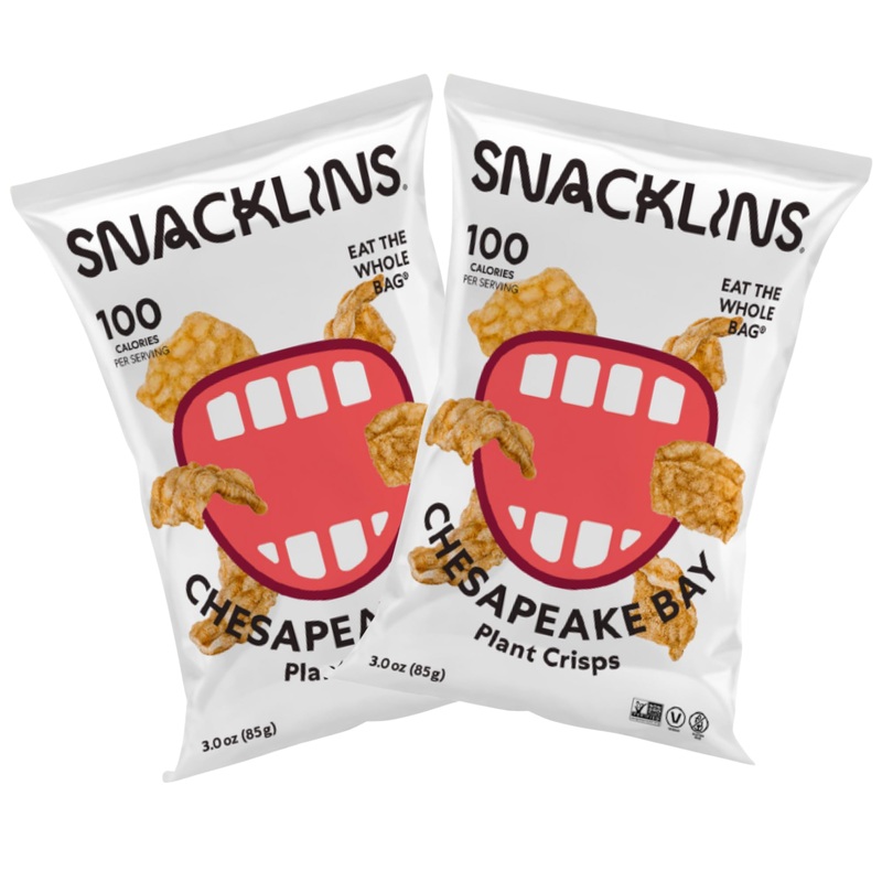 Snacklins Plant Based Crisps – Chesapeake Bay – Vegan Healthy Snacks – Gluten Free, Grain Free, Plant Based Crisps, 100% Kosher