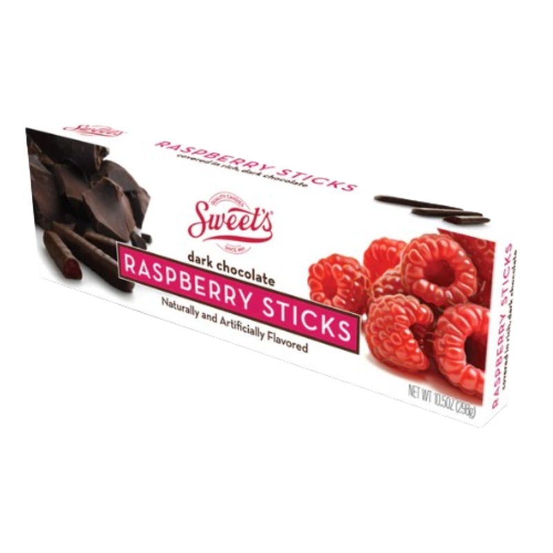 Sweet’s Dark Chocolate Raspberry Sticks 10.5 oz. Box