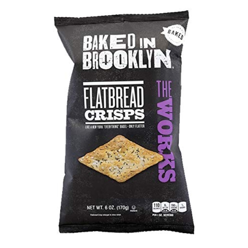 Baked In Brooklyn Flatbread Crisps,The Works, 6 Oz (Pack Of 2)