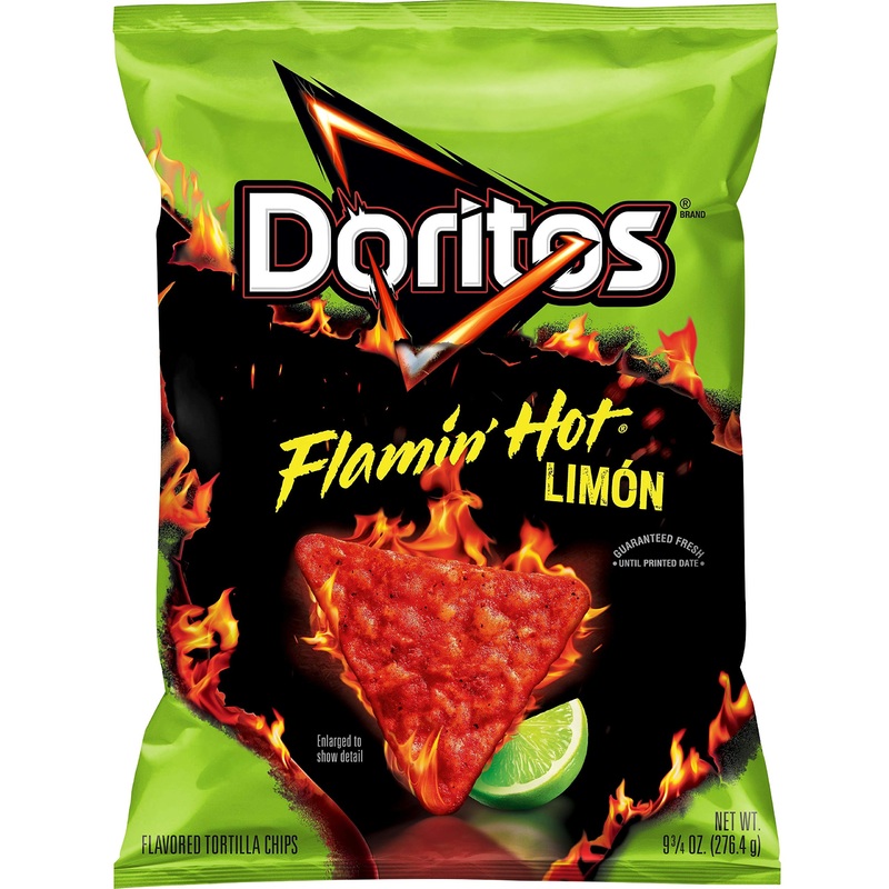 Doritos Flamin’ Hot Limon Flavored Tortilla Chips, 9.75 Oz
