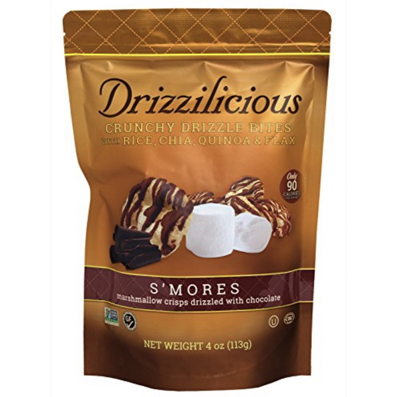 Drizzilicious Crisps! Crunchy Drizzle Bites With Rice, Chia, Quinoa & Flax! Only 90 Calories Per Serving! Choose From S’Mores Or