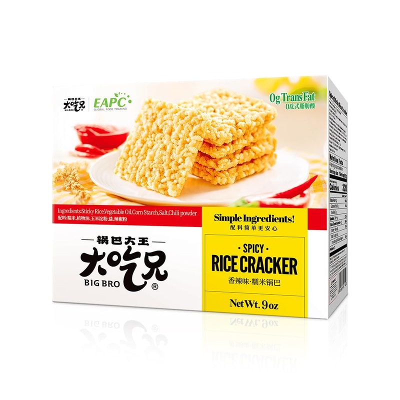 Eapc Rice Crackers – Spicy Crunchy Sticky Rice Crackers Cake, 9Oz Box, Spicy Flavor (Pack Of 1)