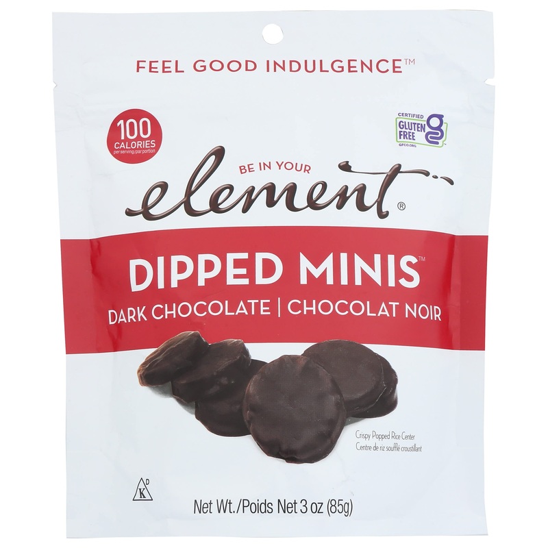 Element Snacks Dark Chocolate Dipped Minis Rice Cakes, Gluten Free, Non Gmo, 3 Ounce (Pack Of 8)