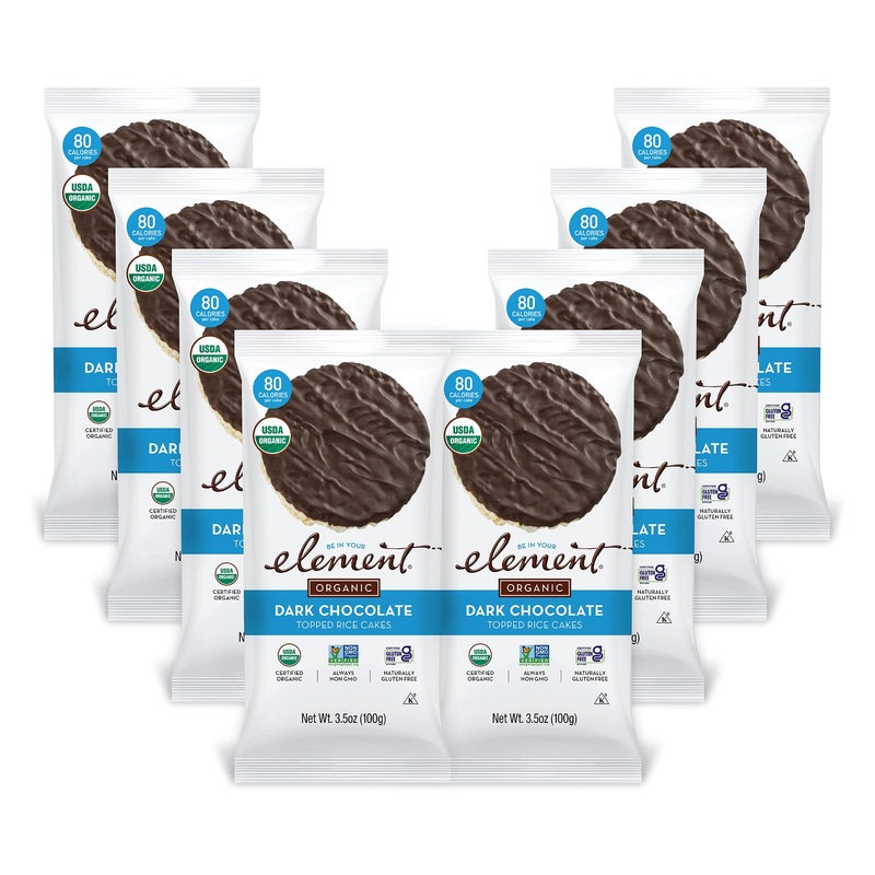 Element Snacks – Dark Chocolate Rice Cakes (Pack Of 8), All-Natural Rice, Organic Healthy Snacks For Kids Or Adults, Non Gmo, Ce
