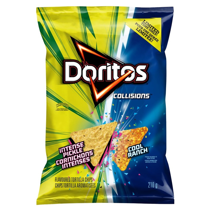 Frito Lay Doritos Collisions Intense Pickle & Cool Ranch Flavored Tortilla Chips, 210G/7 Oz. Bag