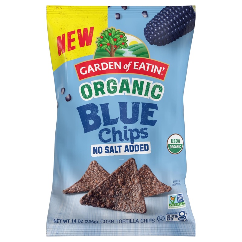 Garden Of Eatin’ Organic No Salt Blue Corn Tortilla Chip 14 Oz