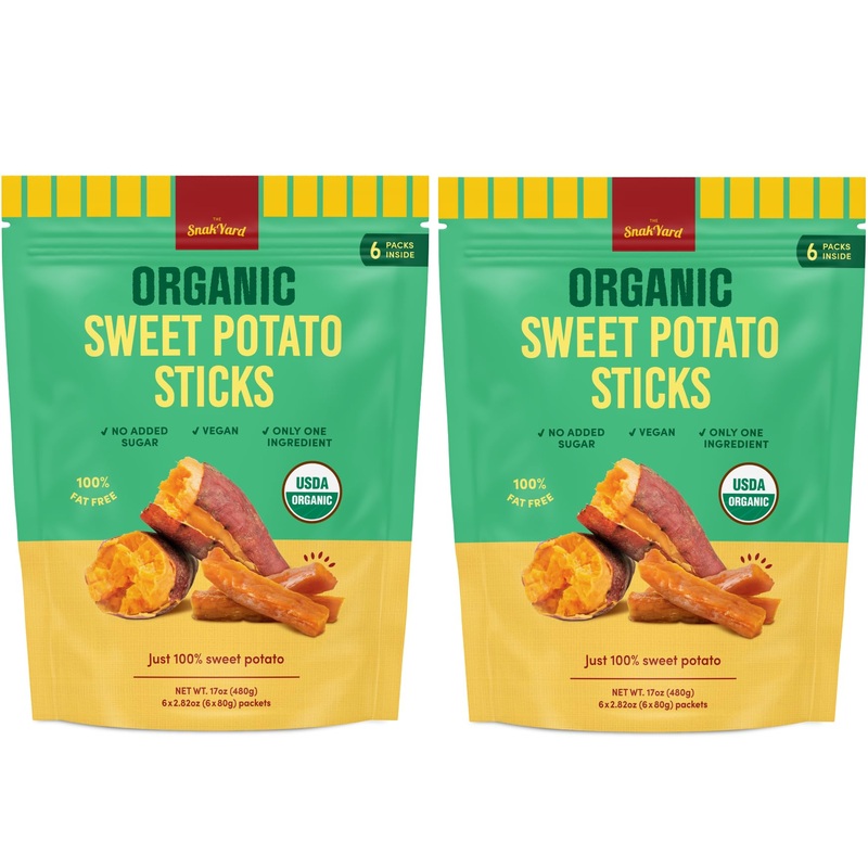 Generic Organic Snakyard Sweet Potato Sticks Vegan,2-Pack, 17.Oz Each (2.82Oz X 6 Per Bag)