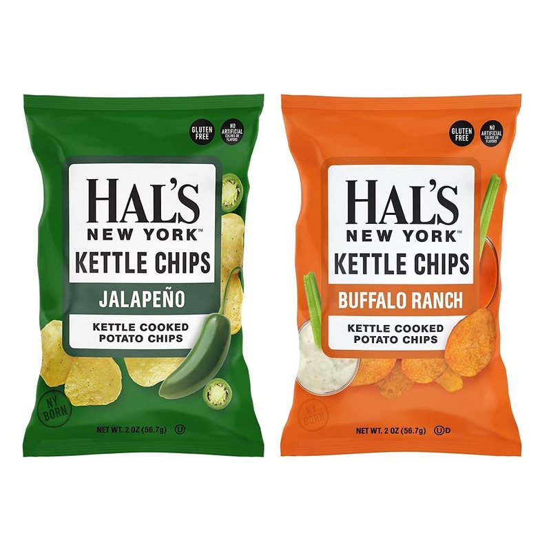 Hal’S New York Kettle Cooked Potato Chips, Gluten Free, 2Oz (Spicy Variety, Pack Of 12)