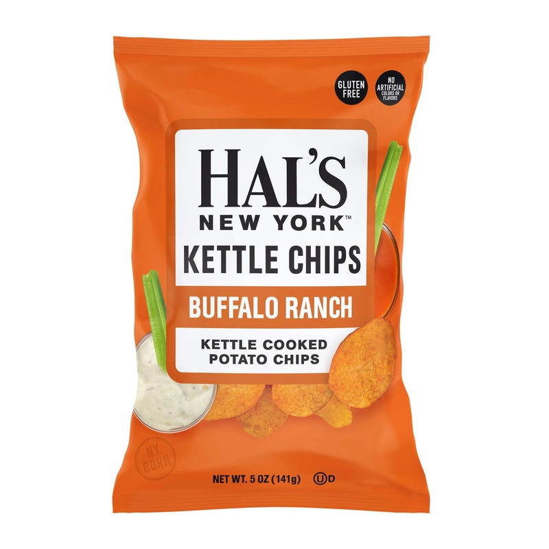 Hal’S New York Kettle Cooked Potato Chips, Gluten Free (Buffalo Ranch, 5 Oz Bag (Pack Of 12))