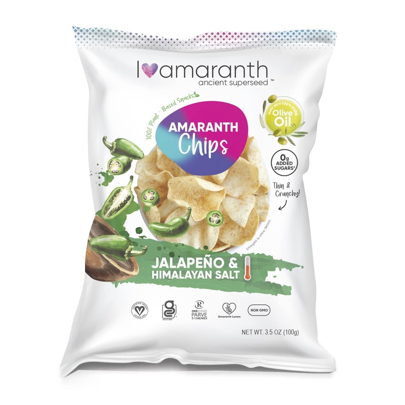I Am(Aranth) – I Amaranth Chips – Jalapeo With Himalayan Salt Natural Chips, Healthy Snacks, Vegan Chips Gluten Free Pack 3