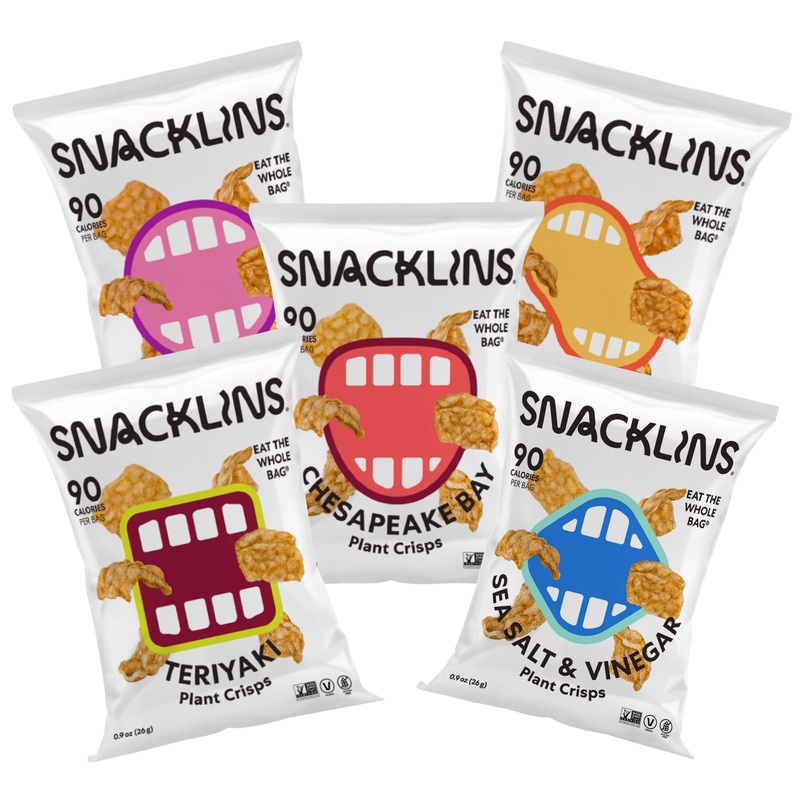 Independent Cuisine SNACKLINS Variety Pack – Gluten Free, Vegan Crisps, 0.9oz Bags (5 Flavors)
