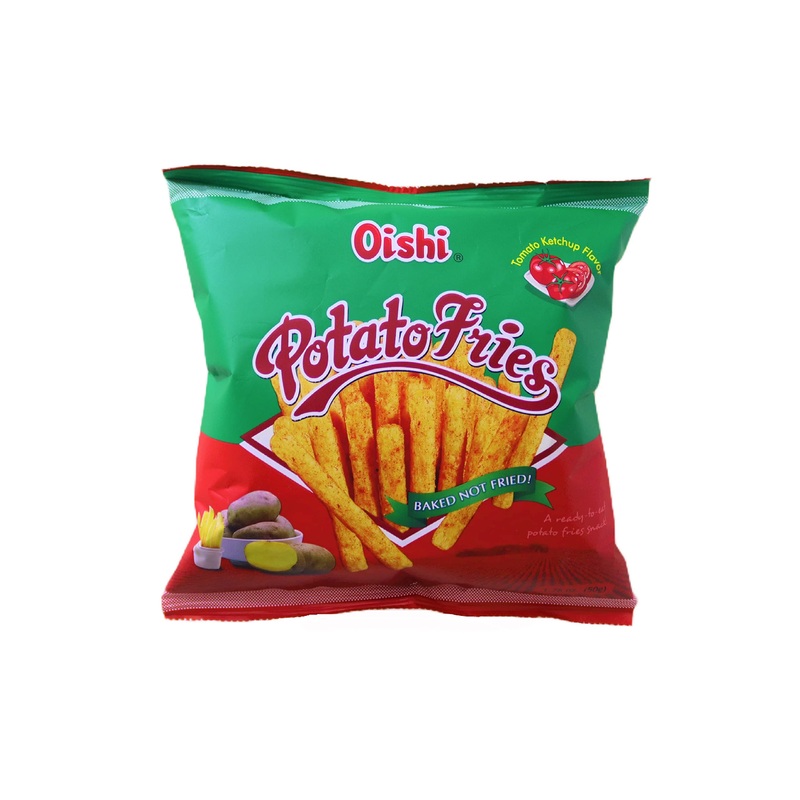 Oishi Baked Potato Fries 1.76Oz, 4 Pack (Tomato Ketchup)