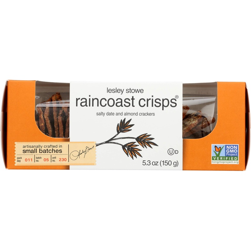 Raincoast Crisps Salty Date And Almond Crackers, 5.3 Ounce