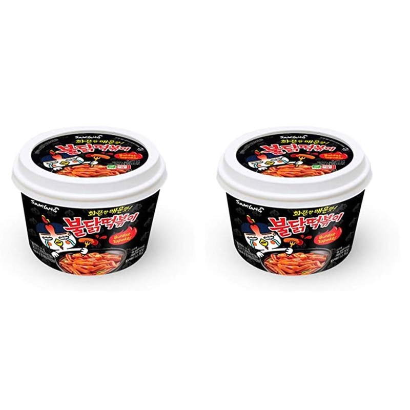 Samyang Hot Chicken Tteokbokki Buldak Rice Bowl Noodles 185G (Pack Of 2)