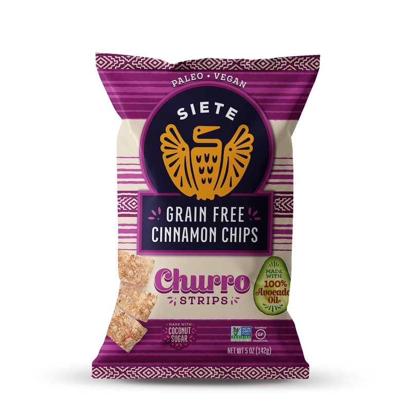 Siete Grain Free Churro Strips | Gluten Free Chips | Vegan Snacks | Non Gmo | 5 Ounce (Pack Of 12)