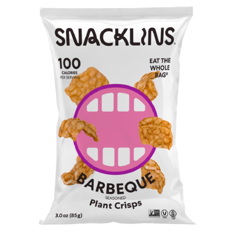 Snacklins Plant Based Crisps – Barbeque – Vegan Healthy Snacks – Gluten Free, Grain Free, Plant Based Crisps, 100% Kosher For Pa