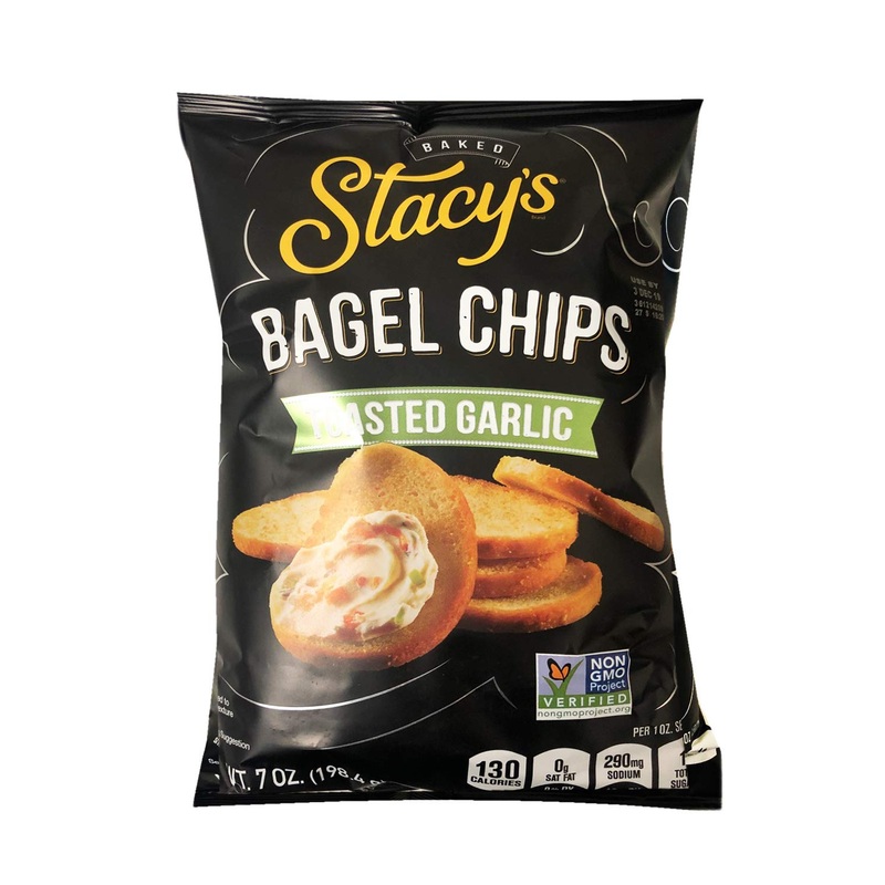 Stacy’S Non Gmo Baked Bagel Chips 7Oz, 2 Pack (Toasted Garlic)