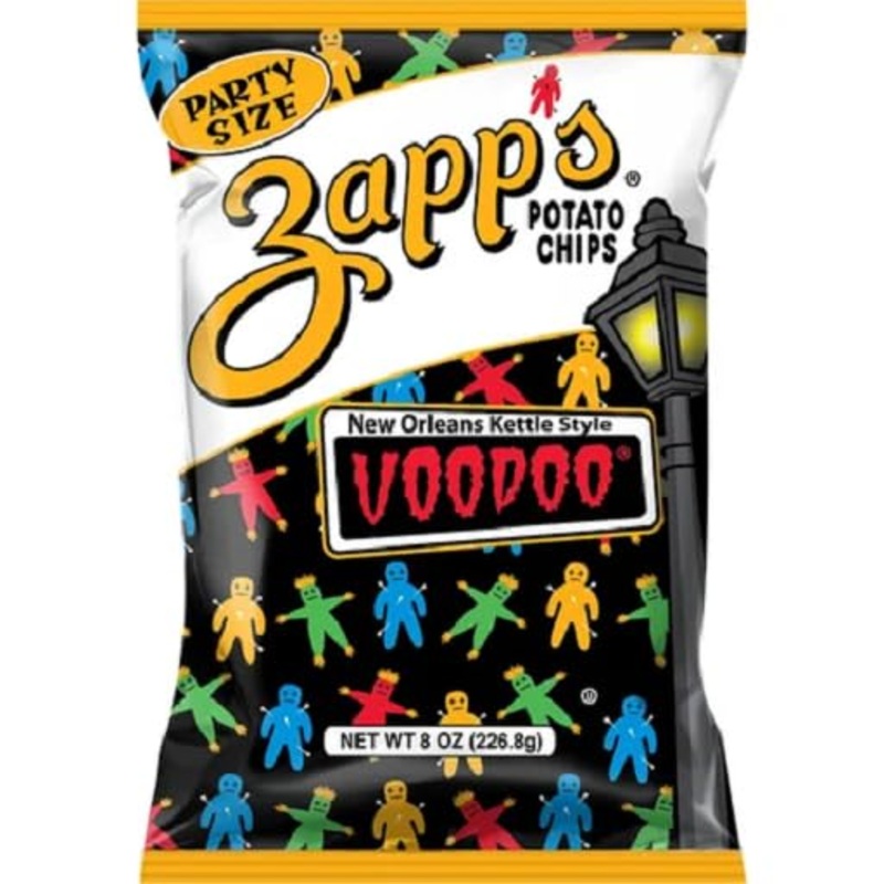 Zapp’S New Orleans Kettle Style Voodoo Potato Chips 8 Oz. Party Size Bag (3 Bags)