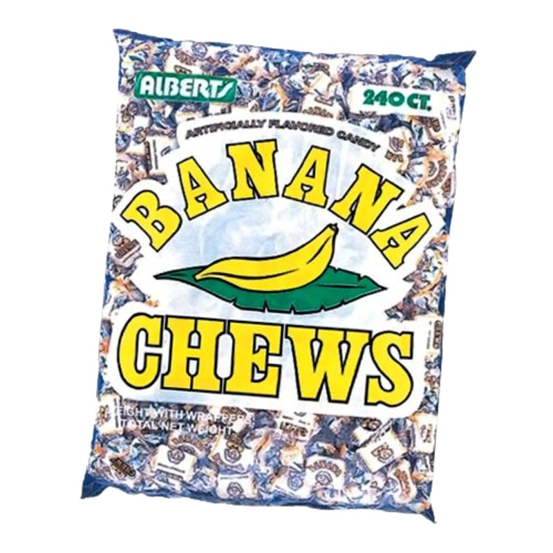 Albert’s Banana Chews Candy – 240 Piece Bag